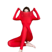 Red thermal underwear for women 37 degrees constant temperature heating clothing thin wedding year of the dragon this years life autumn clothes and long pants set
