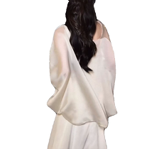 White super fairy ice silk sun protection clothing for women in summer tulle outer wear with suspender skirt and cardigan shawl blouse