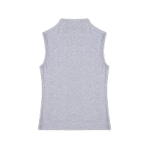 Womens French small stand-up collar tight black knitted sleeveless bottoming shirt and half turtleneck bottoming vest with suit