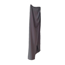 Gray skirt for women summer new style high waist slit A-line skirt irregular casual mid-length suit hip skirt