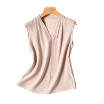 V-neck sleeveless vest womens suit with French design niche loose sleeveless shirt