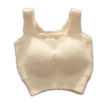 Womens Winter Furry Insert Thermal Vest with Chest Pads as Bottom Fit Heating Thickened Velvet Vest