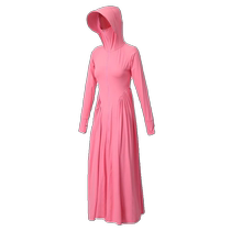 UPF50 extra long slim waist ice silk sun protection clothing for women summer new anti-UV sun protection clothing dress