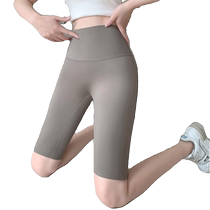 Five-point shark pants for women to wear summer thin high-waisted butt-lifting yoga Barbie pants leggings shorts white cycling pants