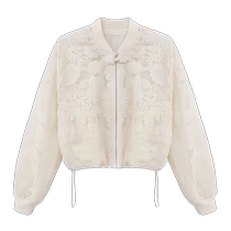 Lace jacquard new Chinese style sun protection short coat womens spring and summer new baseball uniform foreign style high-end top