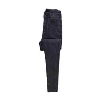 High-waisted skinny jeans for women in autumn and winter plus velvet four-way elastic slim-fitting boot pants smoky gray pencil pants small-legged pants