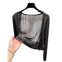 Ice silk tulle sun protection cardigan for women in summer with suspender skirt and shawl thin white small waistcoat blouse top