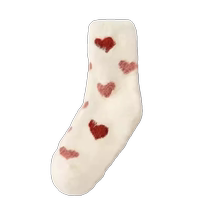 4 pairs of mink velvet socks for women in autumn and winter plus velvet thickened mid-calf socks warm confinement socks home sleeping floor socks