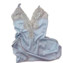 Silk satin suspender pajamas for women summer thin high-end lace sexy nightgown silk home wear set