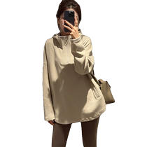 V C I mid-length sweatshirt for women to cover buttocks spring and autumn new European fashion loose shark pants matching top