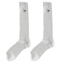 Ballet style socks womens calf socks spring and autumn thin pure cotton Korean version mesh breathable bow summer long mid-calf socks