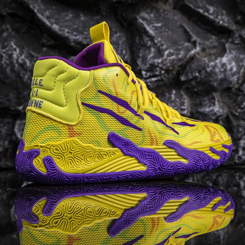 Lamelo Ball's Third-Generation Basketball Shoes for Male Students, Suitable for Actual Play on Cement Courts, Shock-Absorbing, Wear-Resistant, Non-Slip Children's Sports Shoes