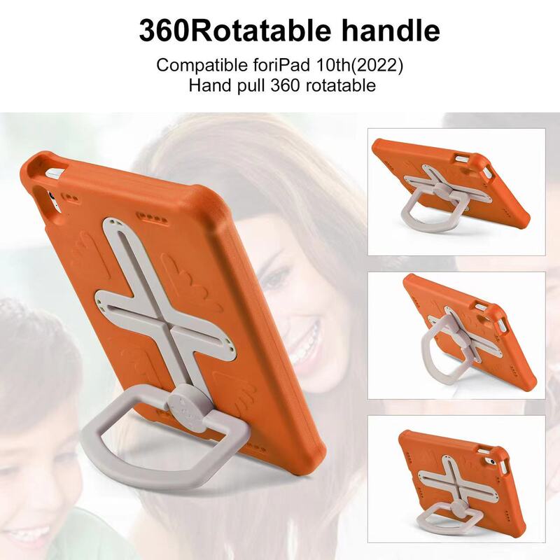 New Cross-Sliding Stand Tablet Case Suitable for Apple iPad Air5, Lightweight and Drop-Proof, iPad 10.2inch Rotation for Horizontal and Vertical Placement, Pro 11 with Pen Slot and Shoulder Strap, Air11 2024 Model