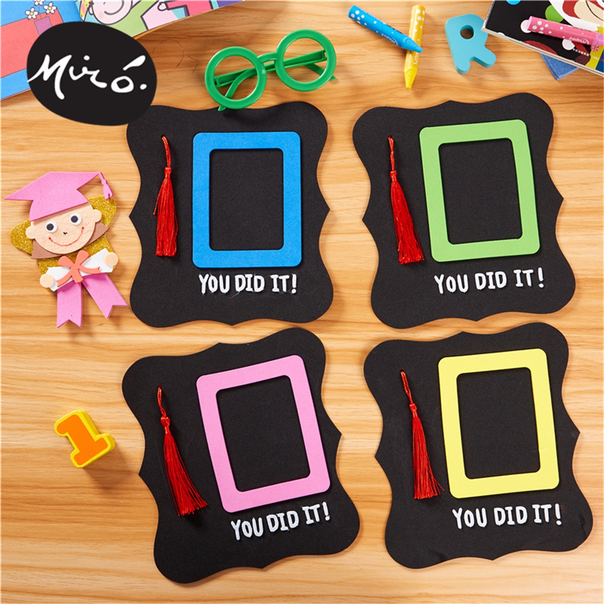 Graduation season handmade diy photo frame children's creative paste making toys to send gifts agency material package kindergarten
