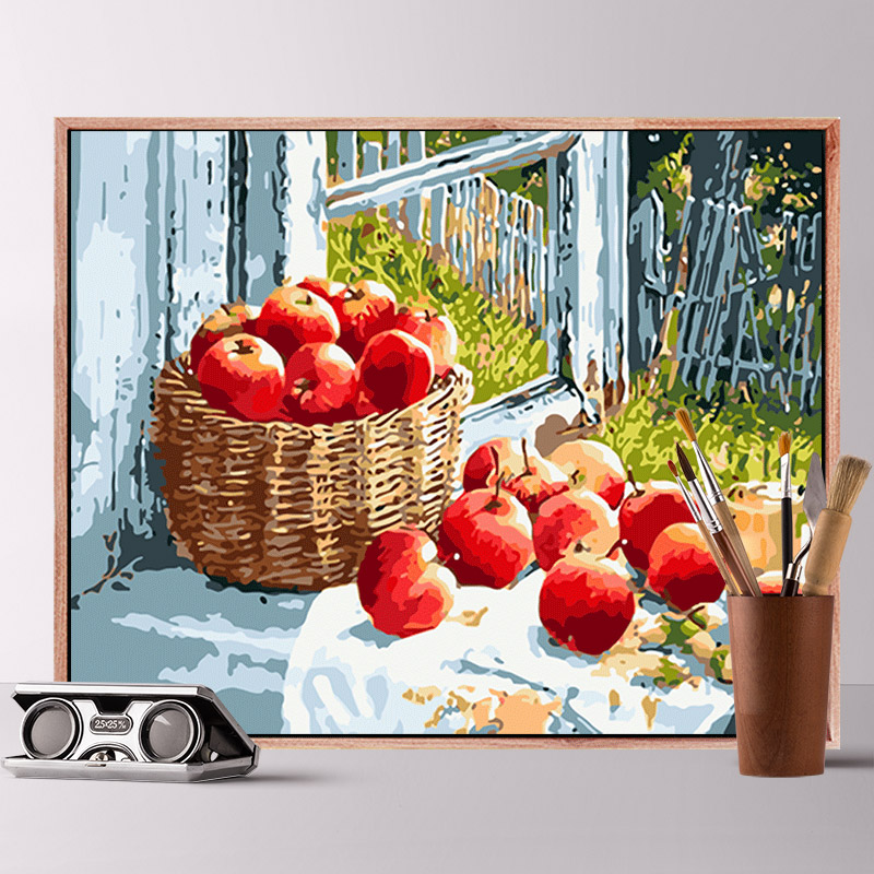 Digital oil painting diy oil painting hand-painted Nordic landscape living room simple hand-filled decompression coloring decorative painting