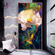 Digital oil painting diy porch hand-painted living room landscape large size hand-filled filling color vertical oil painting decorative painting