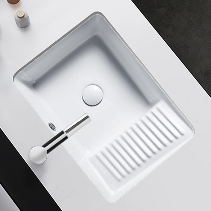 In-stage basin Laundry basin Small Number Single sink with washboard Taichung basin ceramic Laundry tank Home Small size deepening