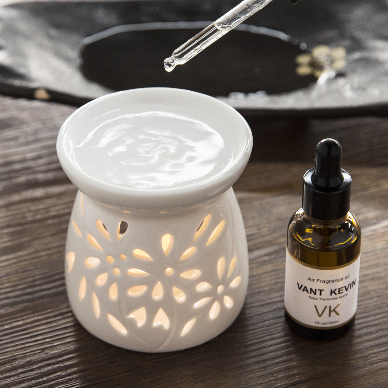Incense Light Essential Oil Lamp Home Interior Creativity Bedroom Candle essential Oil Aromatic Hollow Carved ceramic Incense Burner