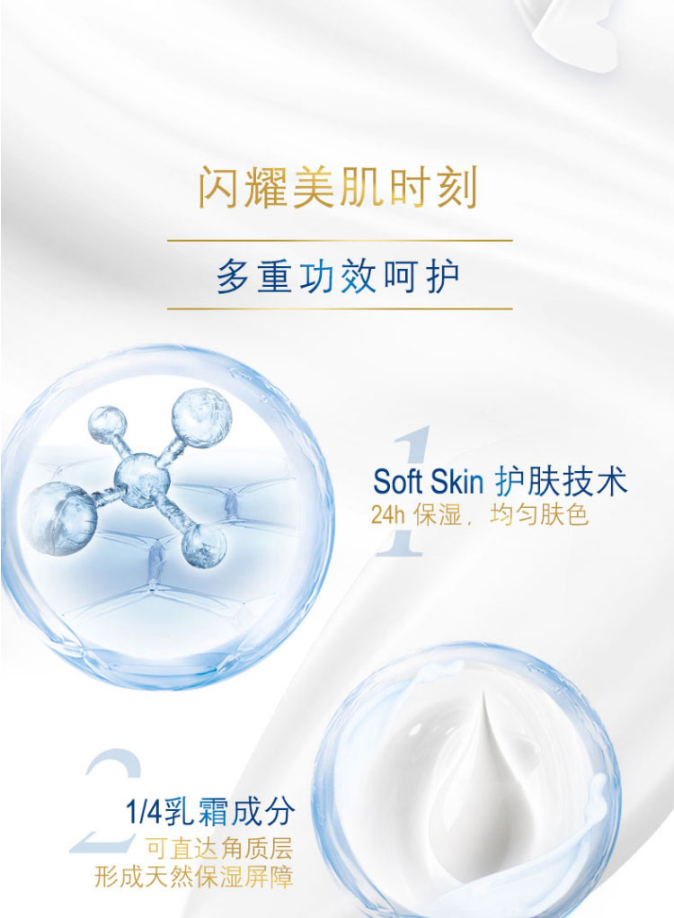 波兰产 Dove 多芬 滋润保湿身体乳 300ml*4大碗 图5
