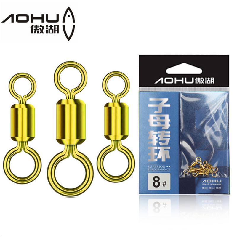 Proud Lake Eight-word Swivel Connector Quick 8 Word Ring Stainless Steel Strong Pull Fishing Powerful large-object primary-secondary ring