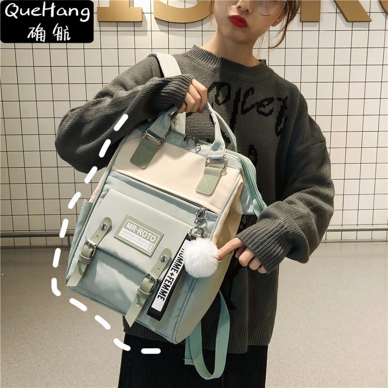 Han Han Edition of Han Suu Ulzzang Junior High School students backpack in wind high school shoulder bag and bag female department hundred