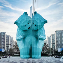 Outdoor Large GRP Sculpture Custom Public Garden Forest Landscape Outdoor Mall Decoration Cartoon Animal Creative Pendulum