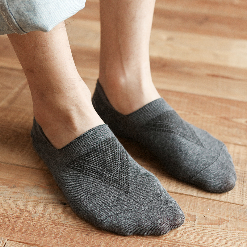 Socks Men's short socks Summer slim Breathable Suction Sweat Pure Color Invisible Socks Low Bunch of Shallow Mouth Invisible Socks and Sox Socks Cotton