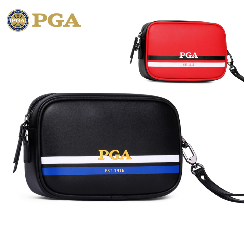 PGA Golf Bag Handgrip Bag Ultra Light Portable Waterproof Ultra Slim Leather Multifunction Large Capacity