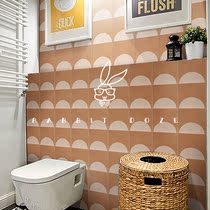 Retro brown hotel Minjuku with wind personality small flower brick Mediterranean style Restaurant non-slip tiles 300 * 300