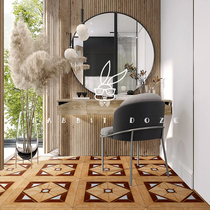 American wood grain brick anti-wear floor brick wall brick wall brick bedroom living room Balcony Mall mall Imitation Ancient Brick 600600