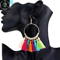 Bohemian Large Hoop Tassel Earring Creative Jewelry