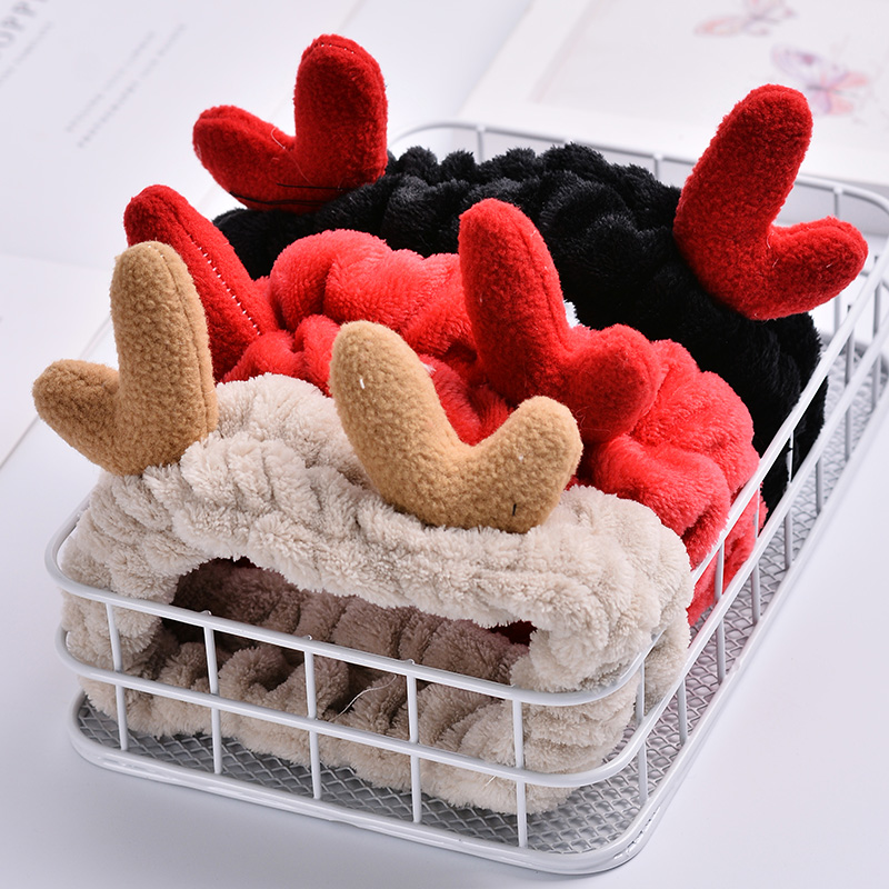 Beam Hair with female wash face with out-of-face film Makeup Headgear Korea Cute Mesh Red Hair Stirrup Head Accessories Brief Hair Band 