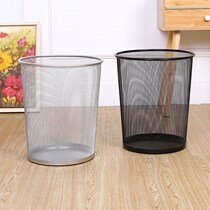 Thickened Rust Prevention Iron Mesh Bins Household Metal Trash Basket Office Barbed Wire Trash property with wastepaper