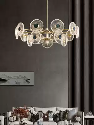 Su Yin new Chinese all copper hall chandelier designer light luxury villa living room bedroom lamp 2021 New