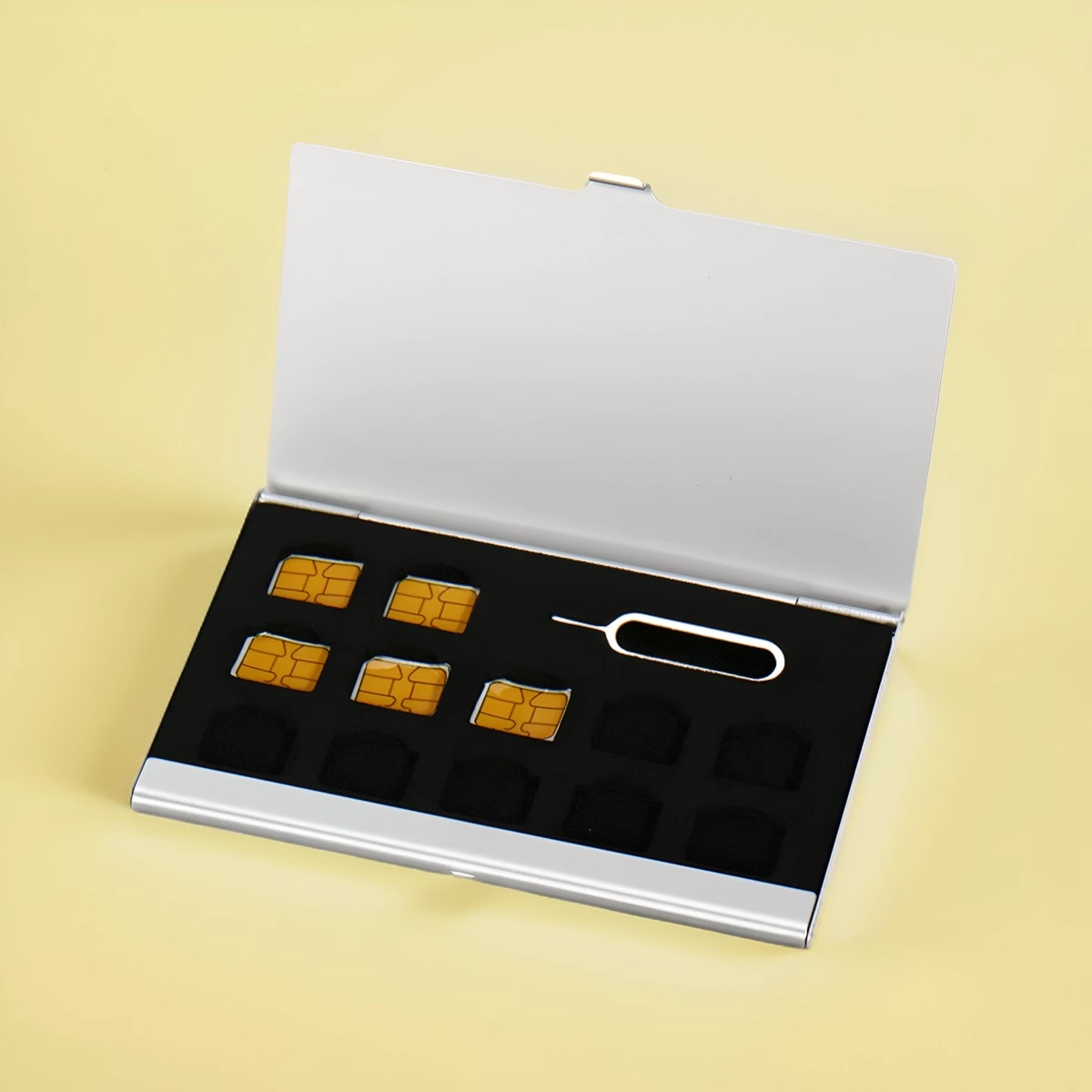 Mobile Phone Sim Card Storage Box, Phone Card Nanosim Small Card Storage Bag, Card Removal Tool, Portable Travel Protective Case