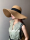 From Zuo big brim straw hat women's summer new bow sun protection sunshade fisherman hat high-definition holiday beach hat