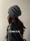 High-definition 100% wool pile hat for women winter new warm wool knitted cold hat with face-shaped small Baotou hat