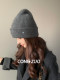 Congzuo New Wool Rabbit Hair Hat Women's Winter Knitted Wool Hat Shows Face Small Thickened Ear Protection Baotou Hat