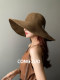 Designer high-definition large brim straw hat for women summer sun protection fisherman hat folding straw hat sun hat