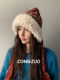 Thick Knitted Wool Hat for Women, Winter Fleece-Lined Warm Lei Feng Hat, Makes Face Look Smaller, Northeast Cold-Proof Plush Ear-Protecting Hat