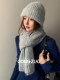 High-end small scarf for women to keep warm in winter, new high-end wool blended versatile gray neck gaiter, soft and waxy windproof scarf