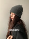 Large head circumference pure wool hat women's autumn and winter double-layer thickened warm ear protection northeast face small knitted pile cold hat