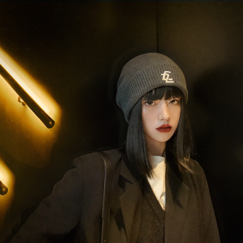 CZ original wool warm hat women's autumn and winter all-match woolen hat Korean version tide pile knitted Japanese cold hat thick