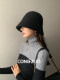 From Zuo wool one-piece fisherman hat women's winter basin hat shows face small new style woolen big head bucket hat