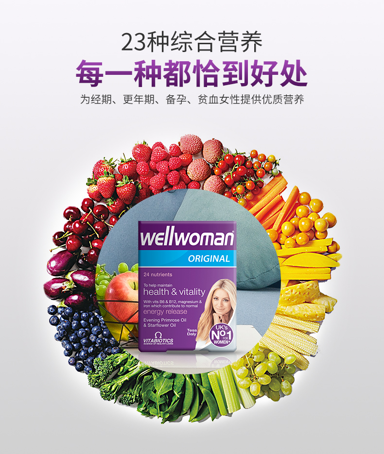 【两件49元】wellwoman女性复合维生素B族