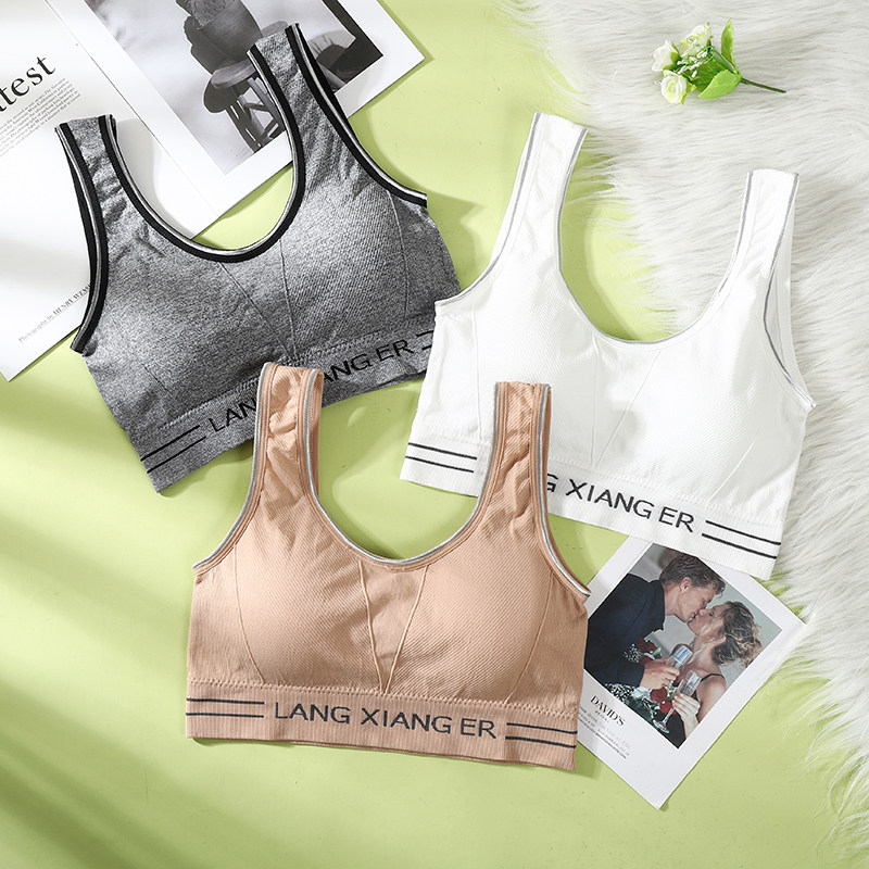 Underwear student high school girl beauty vest vest net red hot style no steel ring bra tube top sling wrap chest gather chest support