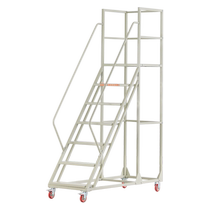 Cargo ladder rack movable aerial vehicle warehouse tally moving cargo climbing ladder wheeled high-altitude maintenance platform mobile ladder