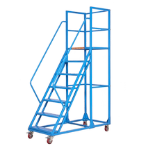 Warehouse supermarket shelf tallying ladder movable platform climbing ladder with wheels household ladder injection molding machine unloading ladder