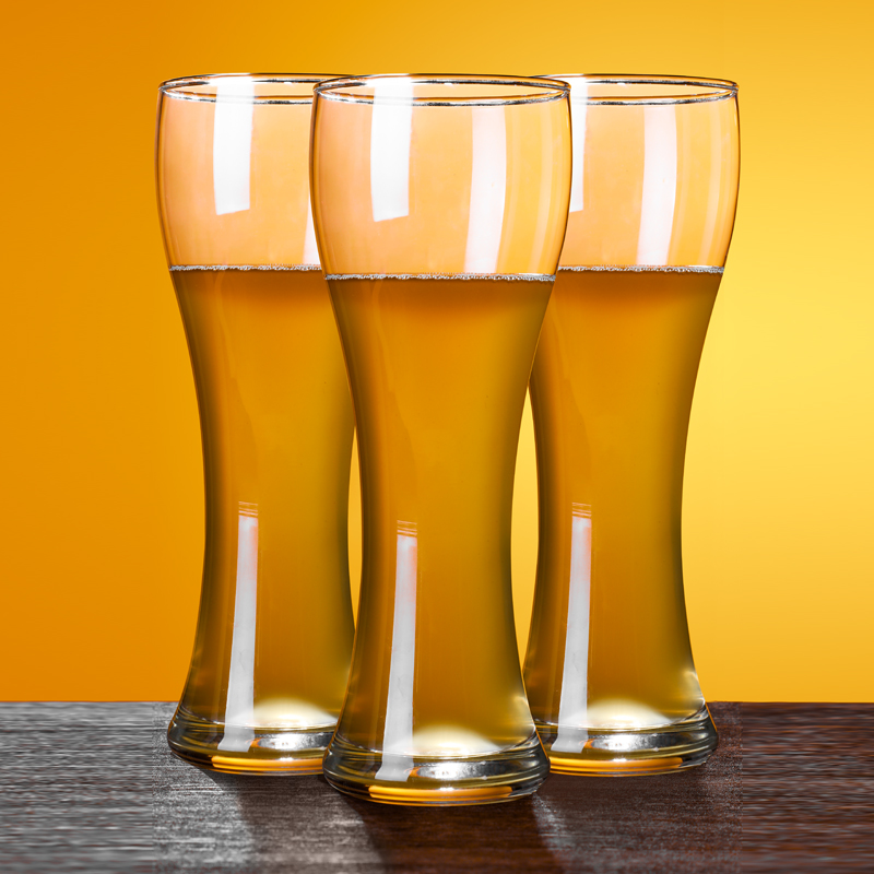 Imported large beer glass bar personalized glass household thickening craft brewed beer net red creative wheat glass