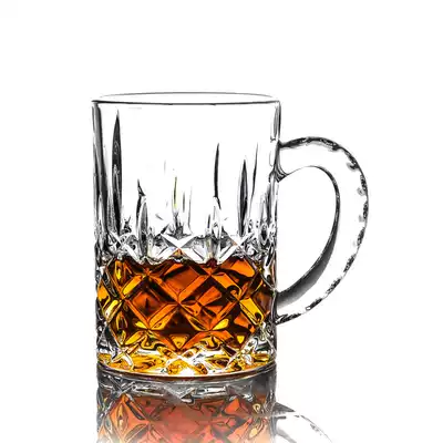 Glass beer mug with a pair of beer cups household large-capacity glass European whiskey cup juice cup water cup wine glass